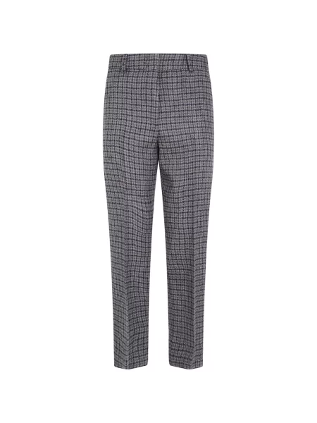 Pantaloni Seventy în carouri gri