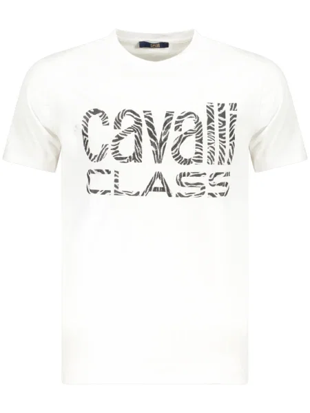 Tricou Cavalli Class scurt alb