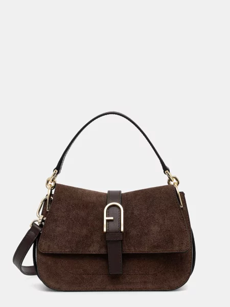 Geantă Furla Flow Mini Top Handle CN maro