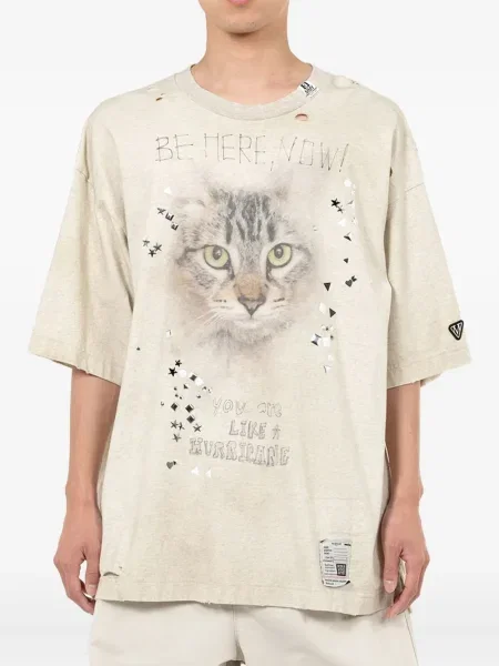 Tricou Maison Mihara Yasuhiro zdrențuiți gri