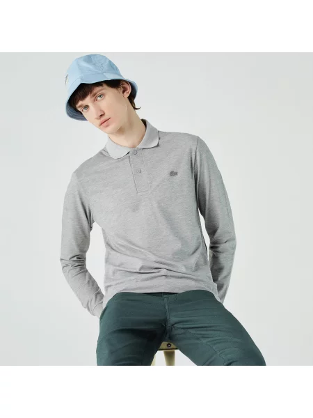 Lacoste поло чоловіче Regular Fit сіре