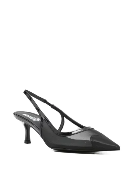 Pantofi cu toc Love Moschino plasă negru