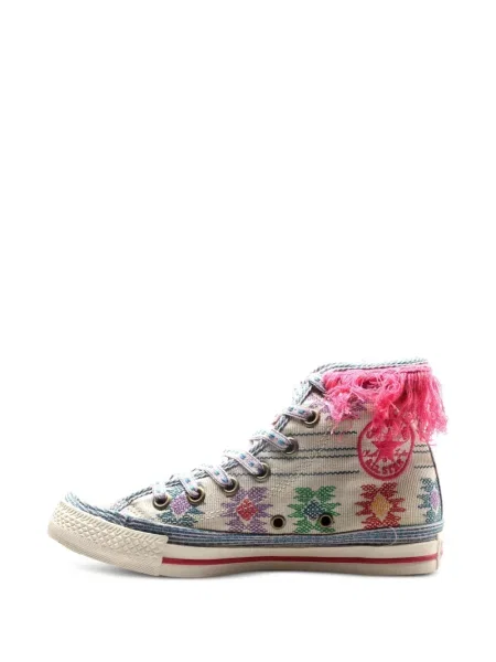 Květinové tenisky Converse Chuck Taylor All Star s třásněmi bílé