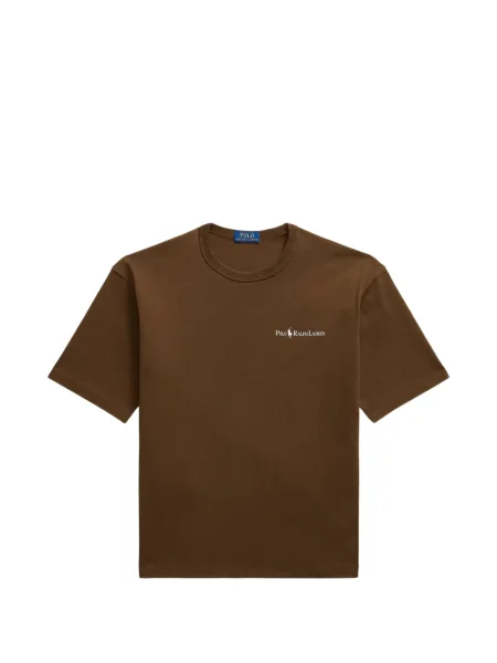 Matlasat tricou polo Polo Ralph Lauren cu decolteu rotund cu autograf roșu