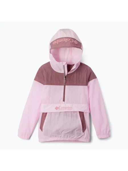 Детско яке Columbia Challenger Windbreaker с пух/фигура розово