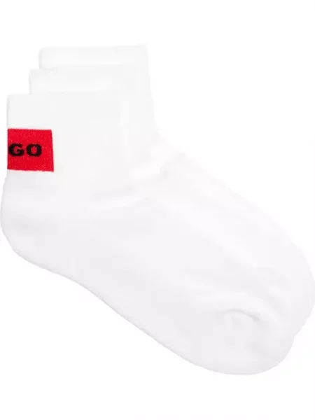 Hugo Bodywear Șosete 3P SH RIB LABEL CC alb