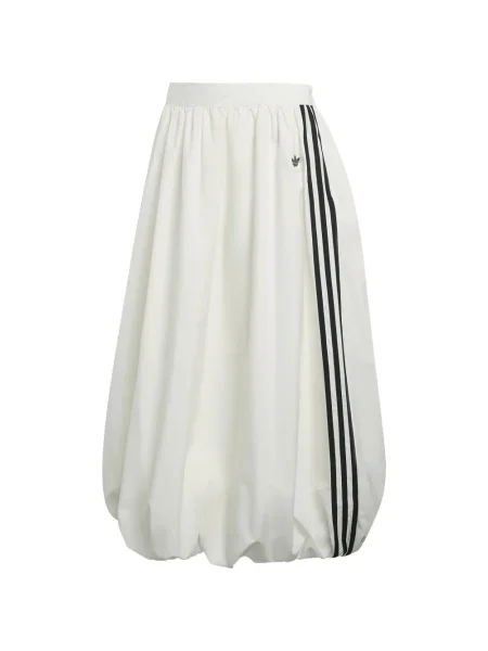 Top Adidas cu dungi cu imagine lung alb