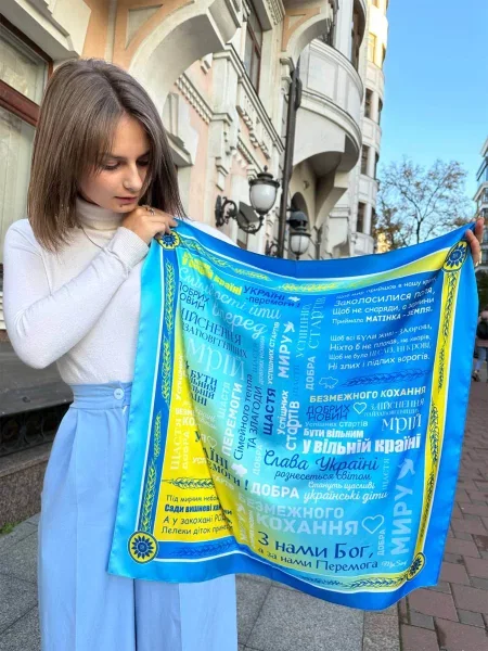 MyScarf Хустка Шовк блакитний