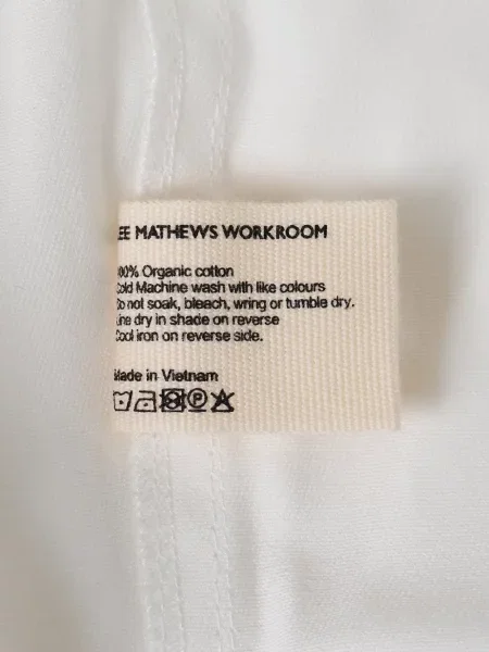 Pantaloni Lee Mathews alb