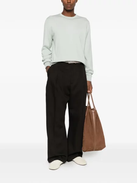 Pulover Loro Piana cu decolteu rotund verde