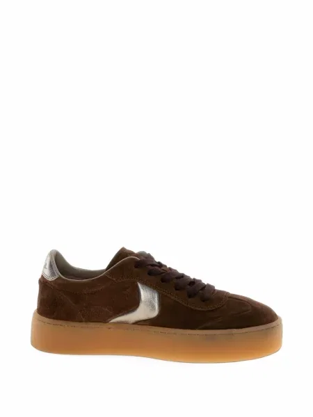 Sneakersy Voile Blanche skórzane brązowe