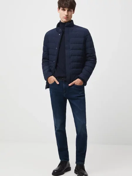 Medicine geacă de puf bleumarin de iarnă