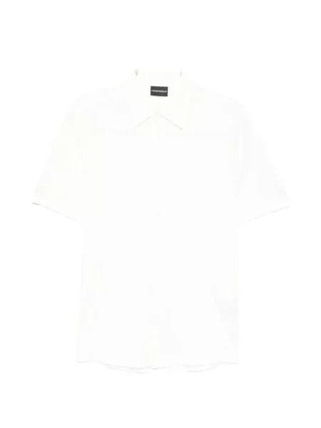 Cămașă Emporio Armani cu broderie albastru