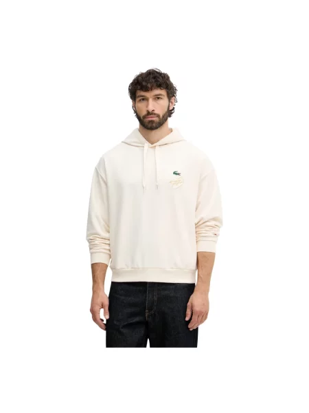 Bluza z kapturem Lacoste z kapturem beżowa