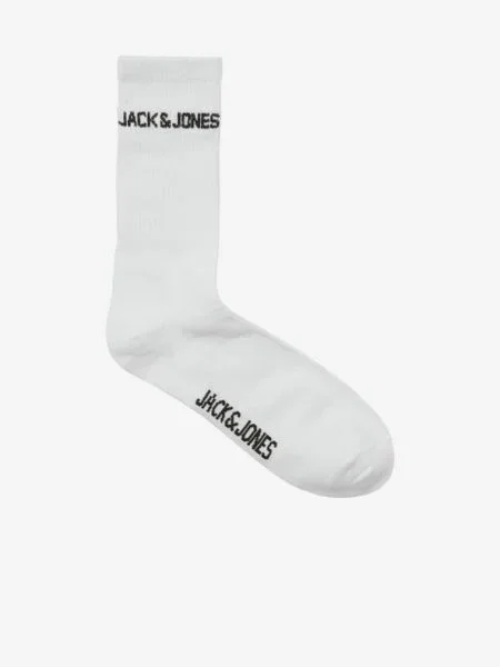 JACK & JONES Sportzoknik MELVIN fekete fehér