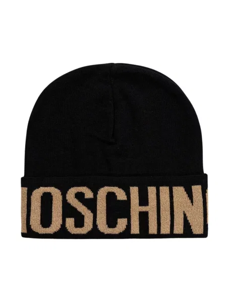 Czapka Moschino wełniana czarna