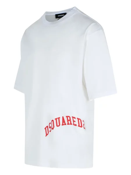 Tricou Dsquared2 cu imagine cu decolteu rotund alb