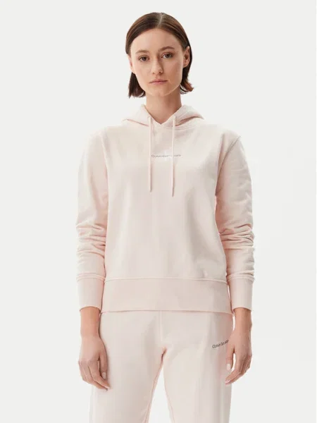 Calvin Klein Jeans Bluză Monologo Roz alb