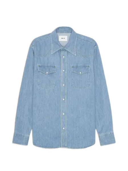 Cămașă din denim Nn07 albastru