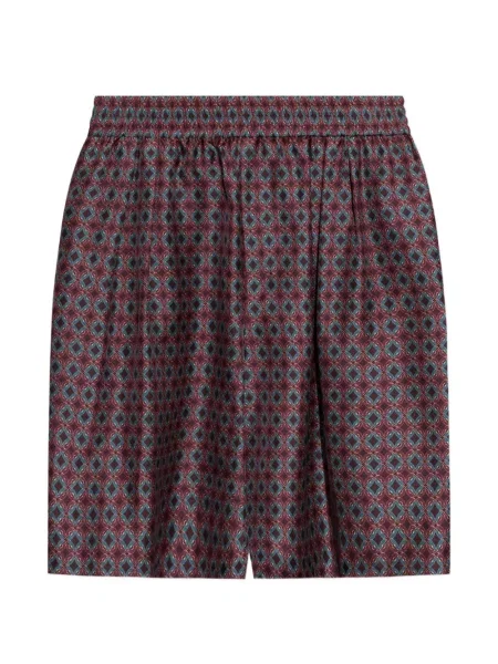 Pantaloni scurți Balmain cu imprimeu geometric roșu
