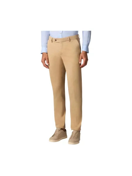 Spodnie Brooks Brothers ze stretchu beżowe