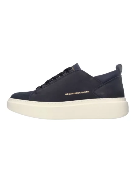 Sneakersy Alexander Smith skórzane niebieskie