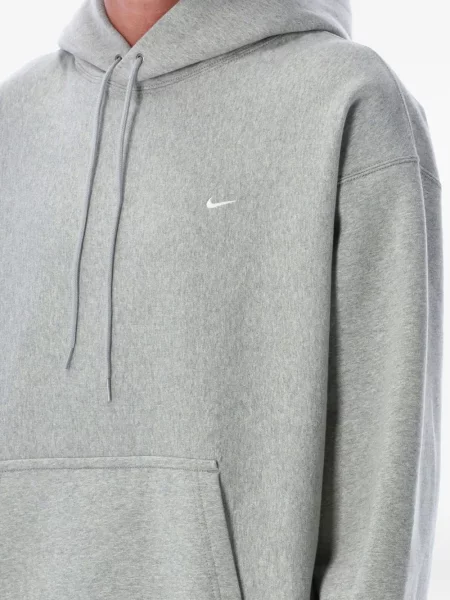 Bluza z kapturem Nike retro sznurowana skórzana szara