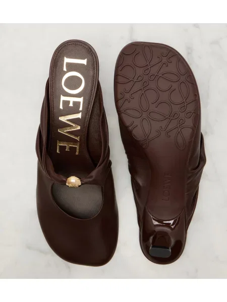 Papuci tip mules Loewe din piele maro