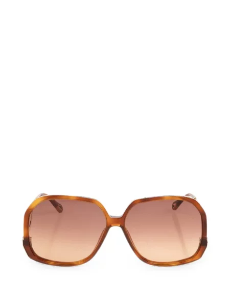 Ochelari de soare Chloé cu imprimeu geometric maro