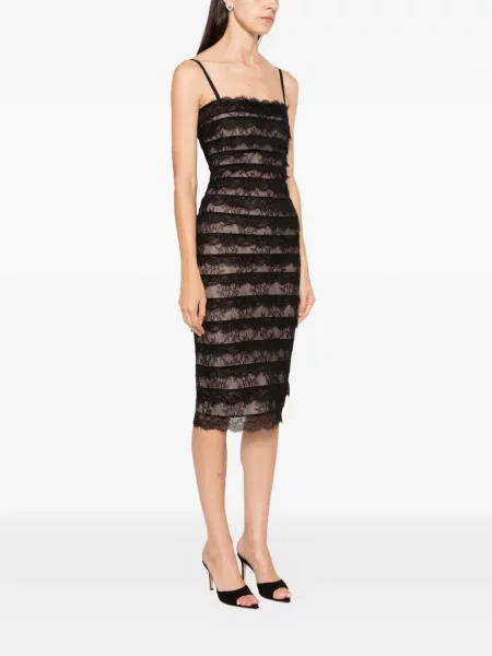 Rochie mini Hervé Léger din dantelă negru