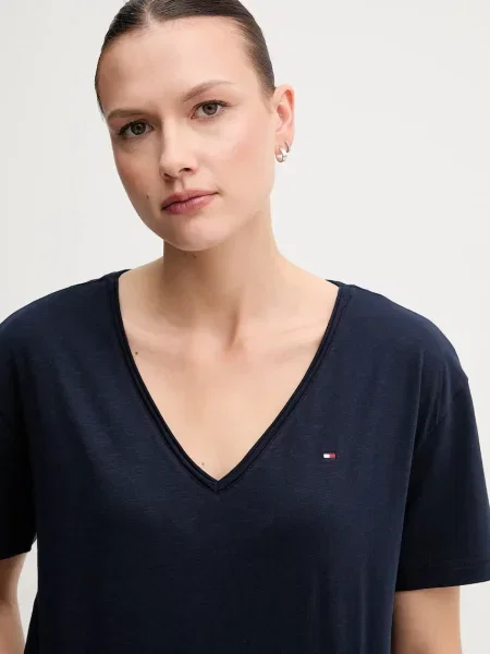 Tričko Tommy Hilfiger tmavomodrá