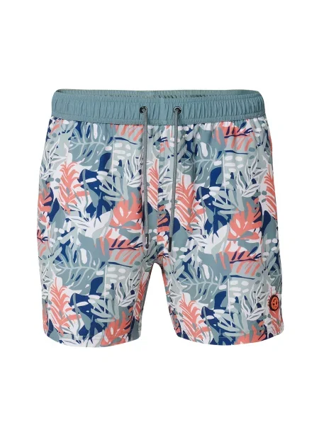 KOROSHI Șorturi de baie verde mentă / verde pastel / corai alb