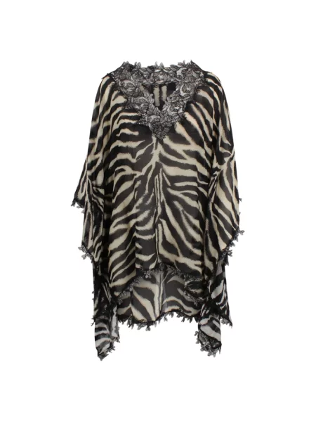 Kurtka Ermanno Scervino koronkowa w zebrę czarna