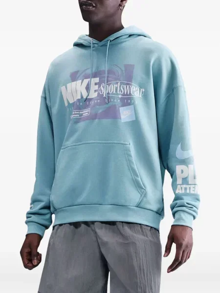 Froté květinová kšiltovka Nike s kapucí černá