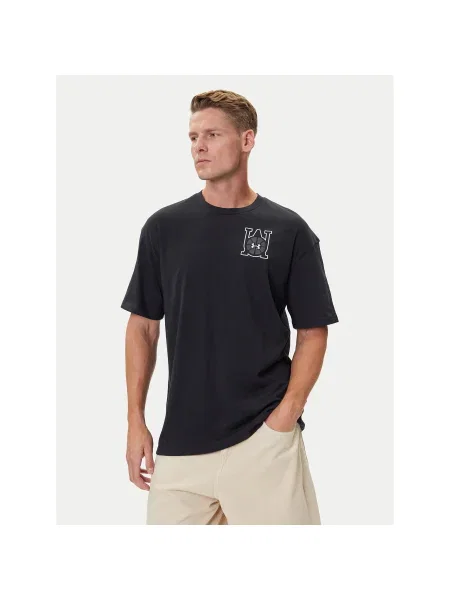 Under Armour Póló Hoops Courtside Oversize fekete