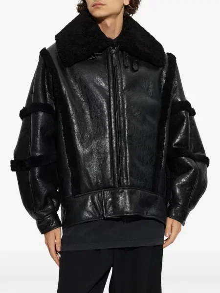 Geanta de piele Balenciaga cu guler înalt negru