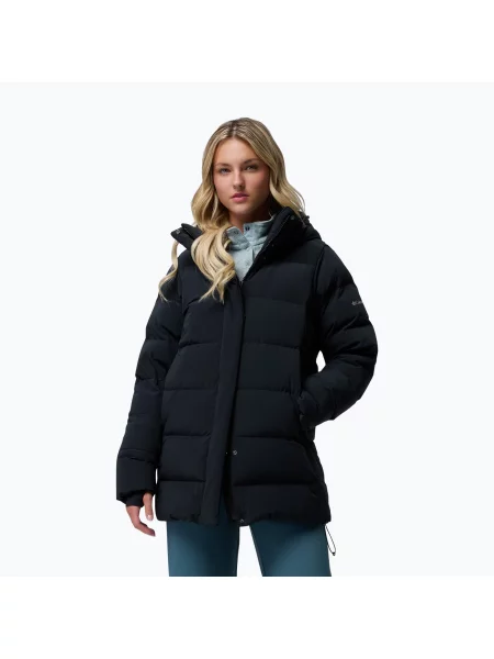 Geacă cu puf pentru femei Columbia Amaze Puff Mid Hooded black negru