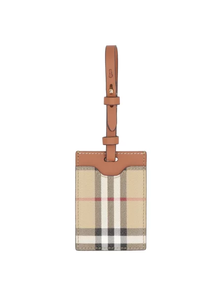 Walizka Burberry płócienna w kratę brązowa