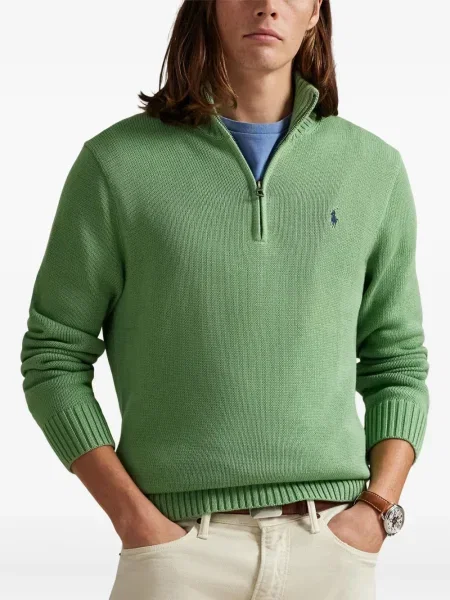 Dlouhá pruhovaná s límcem kšiltovka Polo Ralph Lauren modrá