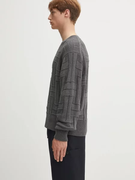 Πουλόβερ Kenzo Gots Kenzo Weave Jumper ανδρικό γκρι