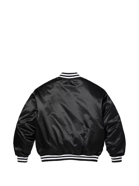 Geacă Supreme din satin negru