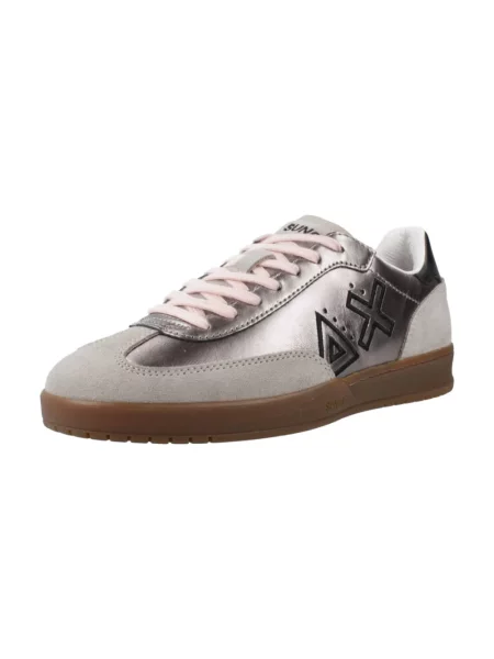 Sneakersy Sun68 skórzane szare