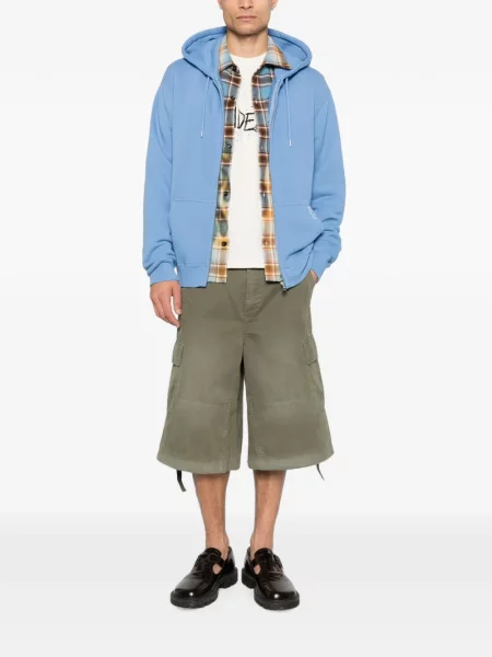 Mikina s kapucí Jw Anderson s autogramem modrá