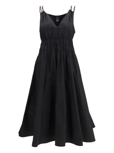 Rochie midi Pinko cu decolteu în V până la genunchi de costum negru