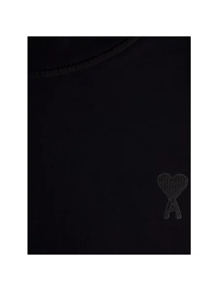 Koszulka Ami Paris z dżerseju czarna