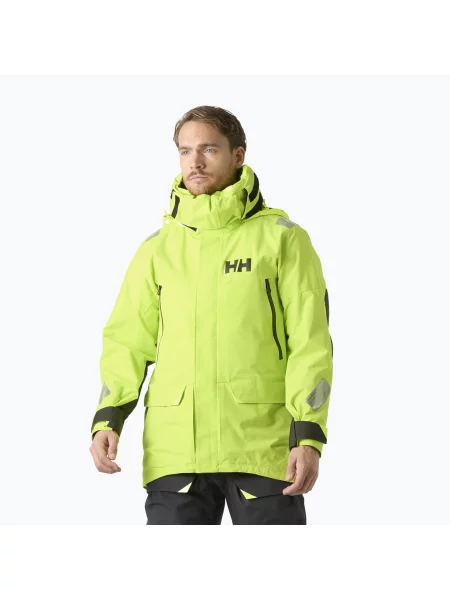 Geacă de navigație pentru bărbați Helly Hansen Skagen Offshore luminous green verde