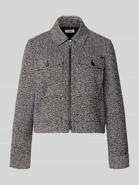 Kurtka koszulowa o kroju regular fit z zamkiem błyskawicznym S.oliver Red Label czarna