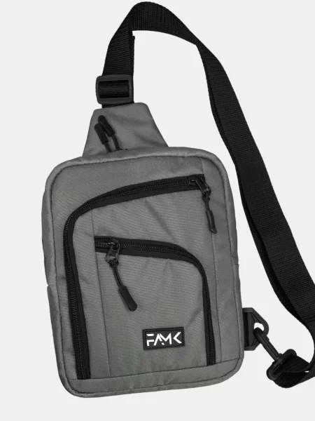 Сумка через плечо Famk серая