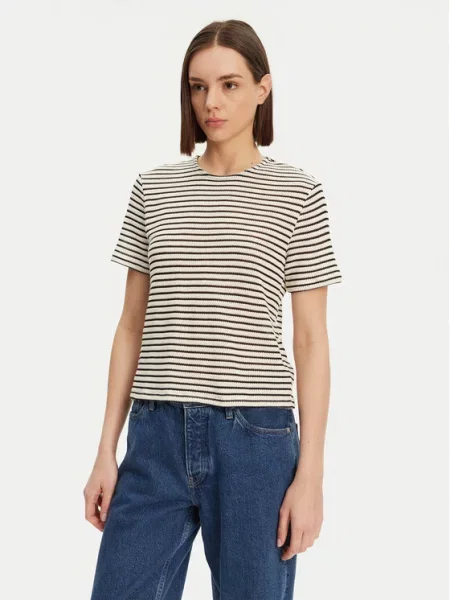 Pieces T-Shirt Manilla Écru