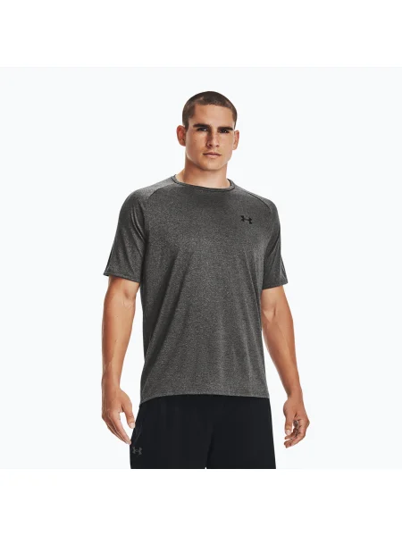 Tricou de antrenament pentru bărbați Under Armour Tech carbon heather/negru pentru bărbați negru